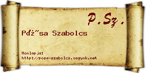 Pósa Szabolcs névjegykártya