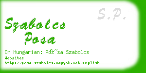 szabolcs posa business card